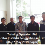 Training Operator IPAL (Operator Instalasi Pengolahan Air Limbah) ( 06-07 May 2019 Bogor )