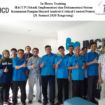 Training HACCP (Teknik Implementasi dan Dokumentasi Sistem Keamanan Pangan Hazard Analysis Critical Control Points) (31 Januari 2020 Tangerang)