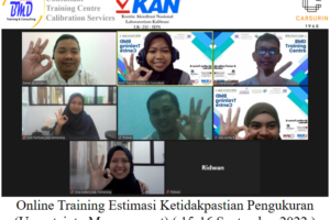 Online Training Estimasi Ketidakpastian Pengukuran (Uncertainty Measurement) ( 15-16 September 2022 )