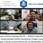 In House Online Training HACCP – Teknik Implementasi dan Dokumentasi Sistem Keamanan Pangan Hazard Analysis Critical Control Points (25-26 November 2021)