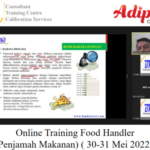 Online Training Food Handler (Penjamah Makanan) ( 30-31 Mei 2022 )