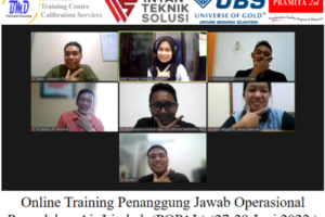 Online Training Penanggung Jawab Operasional Pengolahan Air Limbah (POPAL) ( 27-29 Juni 2022 )