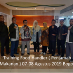 Training Food Handler Running pada tanggal 07-08 Agustus 2019 di Bogor