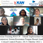 Online Training HACCP – Teknik Implementasi dan Dokumentasi Sistem Keamanan Pangan Hazard Analysis Critical Control Points ( 28-31 Oktober 2022 )