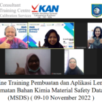 Online Training Pembuatan dan Aplikasi Lembar Keselamatan Bahan Kimia Material Safety Data Sheet (MSDS) ( 09-10 November 2022 )