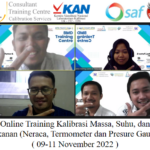 Online Training Kalibrasi Massa, Suhu, dan Tekanan (Neraca, Termometer dan Presure Gauge) ( 09-11 November 2022 )