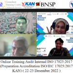 Online Training Audit Internal ISO 17025:2017 (Preparation Accreditation ISO/IEC 17025:2017 KAN) ( 22-23 Desember 2022 )