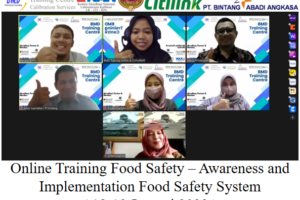 Online Training Food Safety – Awareness and Implementation Food Safety System ( 18-19 Januari 2023 )