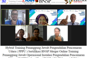 Hybrid Training Penanggung Jawab Pengendalian Pencemaran Udara ( PPPU ) Sertifikasi BNSP Merger Online Training Penanggung Jawab Operasional Instalasi Pengendalian Pencemaran Udara ( POPPU ) Sertifikasi BNSP ( 25-27 Januari 2023 )