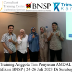 Training Anggota Tim Penyusun AMDAL Sertifikasi BNSP ( 24-26 Juli 2023 Di Surabaya )