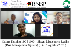 Online Training ISO 31000 – Sistem Manajemen Resiko (Risk Management System) ( 14-16 Agustus 2023 )