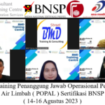 Online Training Penanggung Jawab Operasional Pengolahan Air Limbah ( POPAL ) Sertifikasi BNSP ( 14-16 Agustus 2023 )