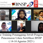 Online Training Penanggung Jawab Pengendalian Pencemaran Udara Sertifikasi BNSP ( 14-16 Agustus 2023 )