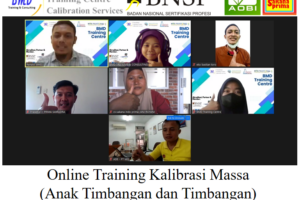 Online Training Kalibrasi Massa (Anak Timbangan dan Timbangan) ( 07-08 Agustus 2023 )