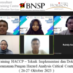 Online Training HACCP – Teknik Implementasi dan Dokumentasi Sistem Keamanan Pangan Hazard Analysis Critical Control Points ( 26-27 Oktober 2023 )