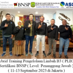 Hybrid Training Pengelolaan Limbah B3 ( PLB3 ) Sertifikasi BNSP ( Level: Penanggung Jawab ) Merger Training Operasional Pengelolaan Limbah B3 Sertifikasi BNSP ( Level: Operator ) ( 11-13 September 2023 di Jakarta )