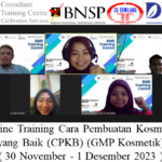 Online Training Cara Pembuatan Kosmetik yang Baik (CPKB) (GMP Kosmetik) ( 30 November – 1 Desember 2023 )