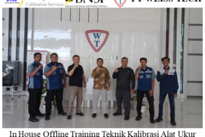 In House Offline Training Teknik Kalibrasi Alat Ukur Dasar ( 17-19 Januari 2024 Di PT. Weiss Tech )