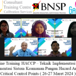 Online Training HACCP – Teknik Implementasi dan Dokumentasi Sistem Keamanan Pangan Hazard Analysis Critical Control Points ( 26-27 Maret 2024 )
