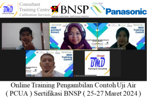 Online Training Pengambilan Contoh Uji Air ( PCUA ) Sertifikasi BNSP ( 25-27 Maret 2024 )