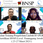 Online Training Pengelolaan Limbah B3 (PLB3) Sertifikasi BNSP (Level: Penanggung Jawab) ( 25-27 Maret 2024 )