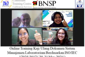 Online Training Kaji Ulang Dokumen Sistem Manajemen Laboratorium Berdasarkan ISO/IEC 17025:2017 ( 20-21 May 2024 )