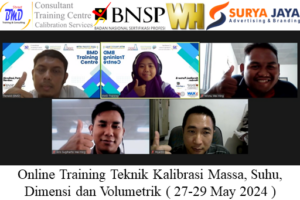 Online Training Teknik Kalibrasi Massa, Suhu, Dimensi dan Volumetrik ( 27-29 May 2024 )