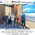 Offline Training Validasi Metode Uji (Persyaratan Akreditasi ISO/IEC 17025:2017) ( 12-13 September 2024 Di Bali )