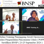 Online Training Penanggung Jawab Operasional Instalasi Pengendalian Pencemaran Udara ( POPPU ) Sertifikasi BNSP ( 23-25 September 2024 )