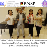 Offline Training Laboratory Safety K3 – Kesehatan dan Keselamatan Kerja Laboratorium Sertifikasi BNSP ( 09-11 Oktober 2024 di Jakarta )