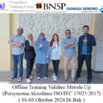 Offline Training Validasi Metode Uji (Persyaratan Akreditasi ISO/IEC 17025:2017) ( 01-03 Oktober 2024 Di Bali )