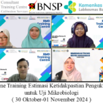 Online Training Estimasi Ketidakpastian Pengukuran untuk Uji Mikrobiologi ( 30 Oktober-01 November 2024 )