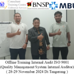 Offline Training Internal Audit ISO 9001 (Quality Management System Internal Auditor) ( 28-29 November 2024 Di Tangerang )