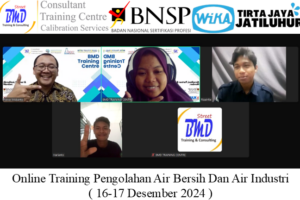 Online Training Pengolahan Air Bersih Dan Air Industri ( 16-17 Desember 2024 )