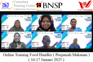 Online Training Food Handler ( Penjamah Makanan ) ( 16-17 Januari 2025 )