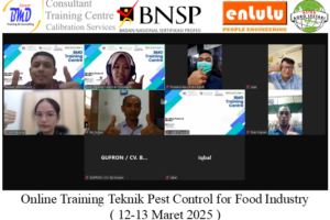 Online Training Teknik Pest Control for Food Industry ( 12-13 Maret 2025 )